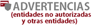 Advertencias ao público